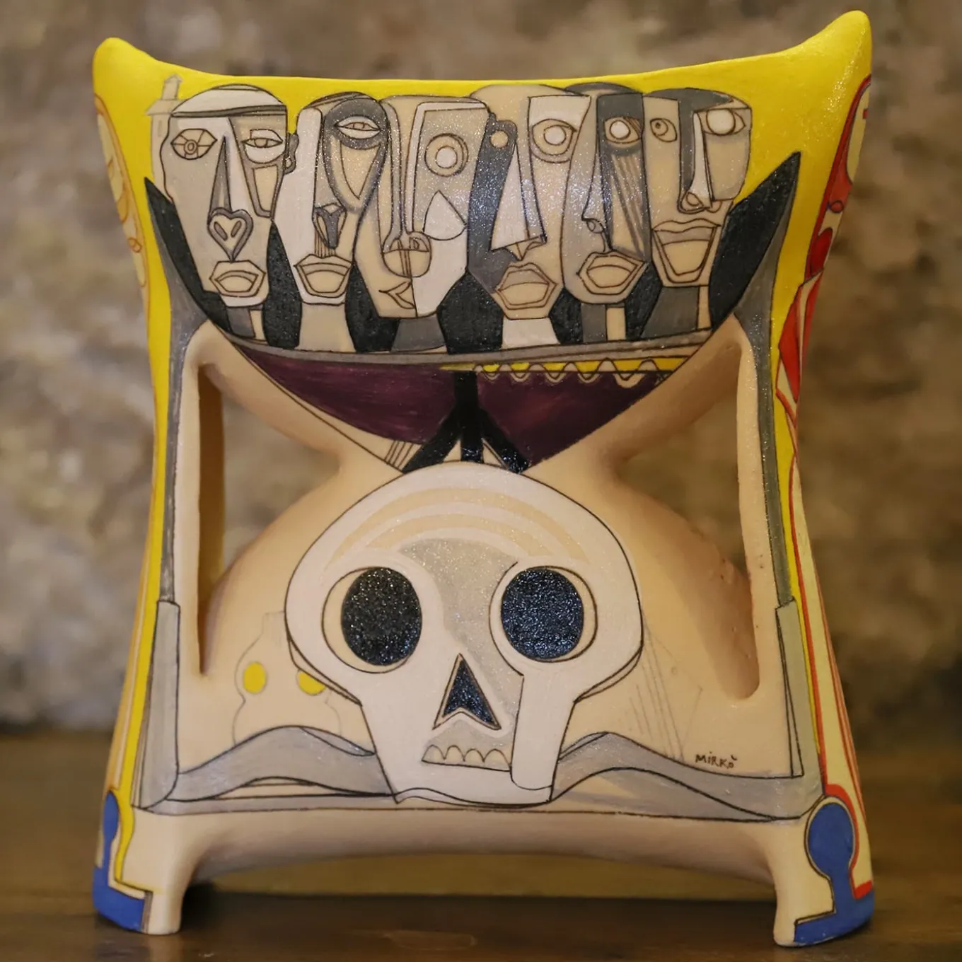 Migranti Majolica Sculpture