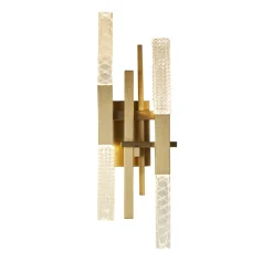Mikado 4-Light Brass & Crystal Wall Lamp
