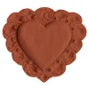 Milagros Sacred Heart Terracotta Plaster Wall Sculpture