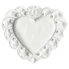 Milagros Sacred Heart White Plaster Wall Sculpture