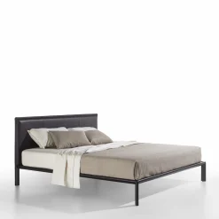 Milano Brown Leather Bed