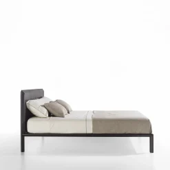 Milano Brown Leather Bed