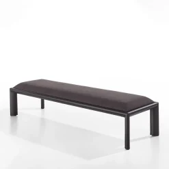 Milano Brown Leather Bench