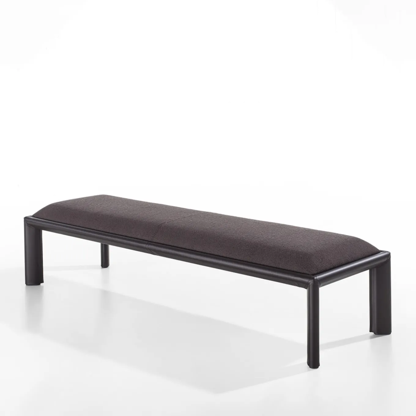 Milano Brown Leather Bench