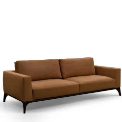 Milano Cookie-Brown Leather Sofa by Giuseppe Manzoni