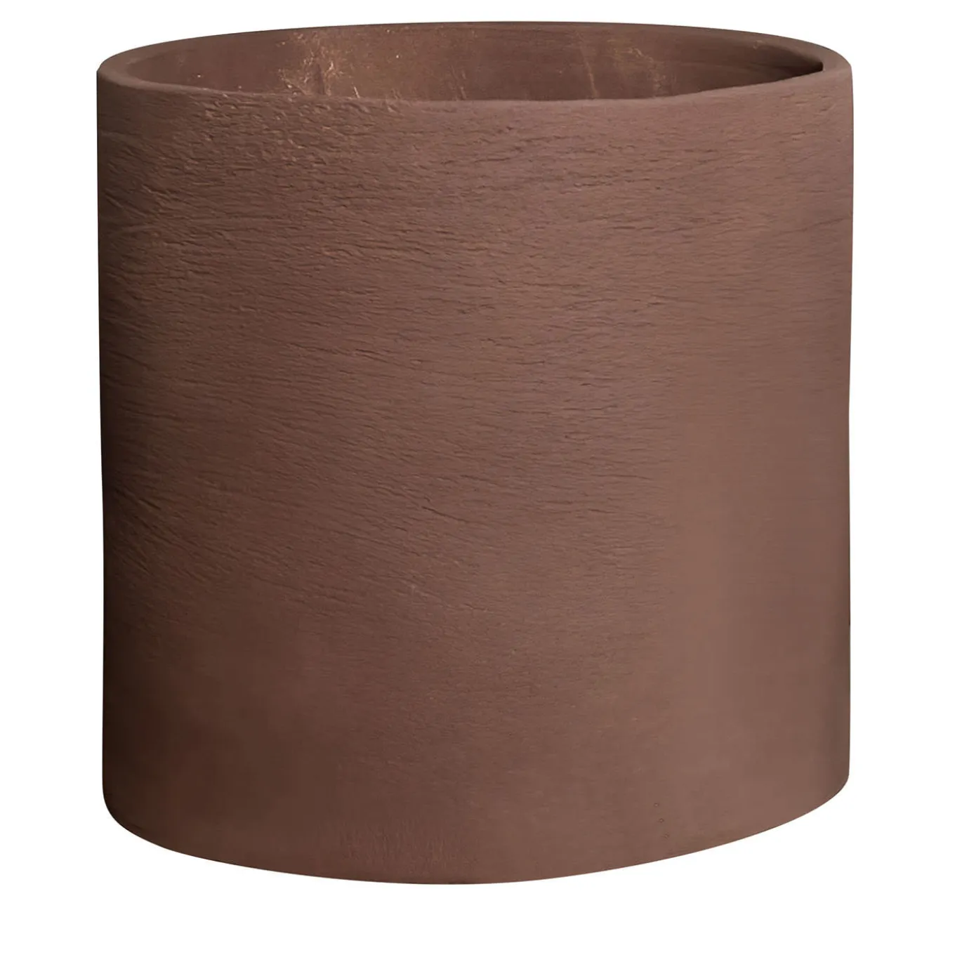 Milano Cylindrical Brown Ceramic Vase