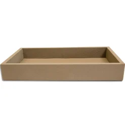 Milano Gray Leather Letter Tray