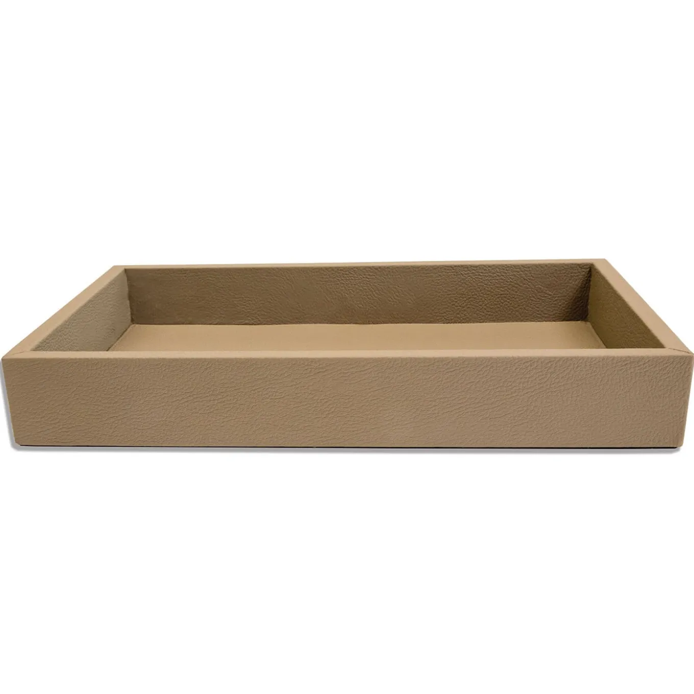 Milano Gray Leather Letter Tray