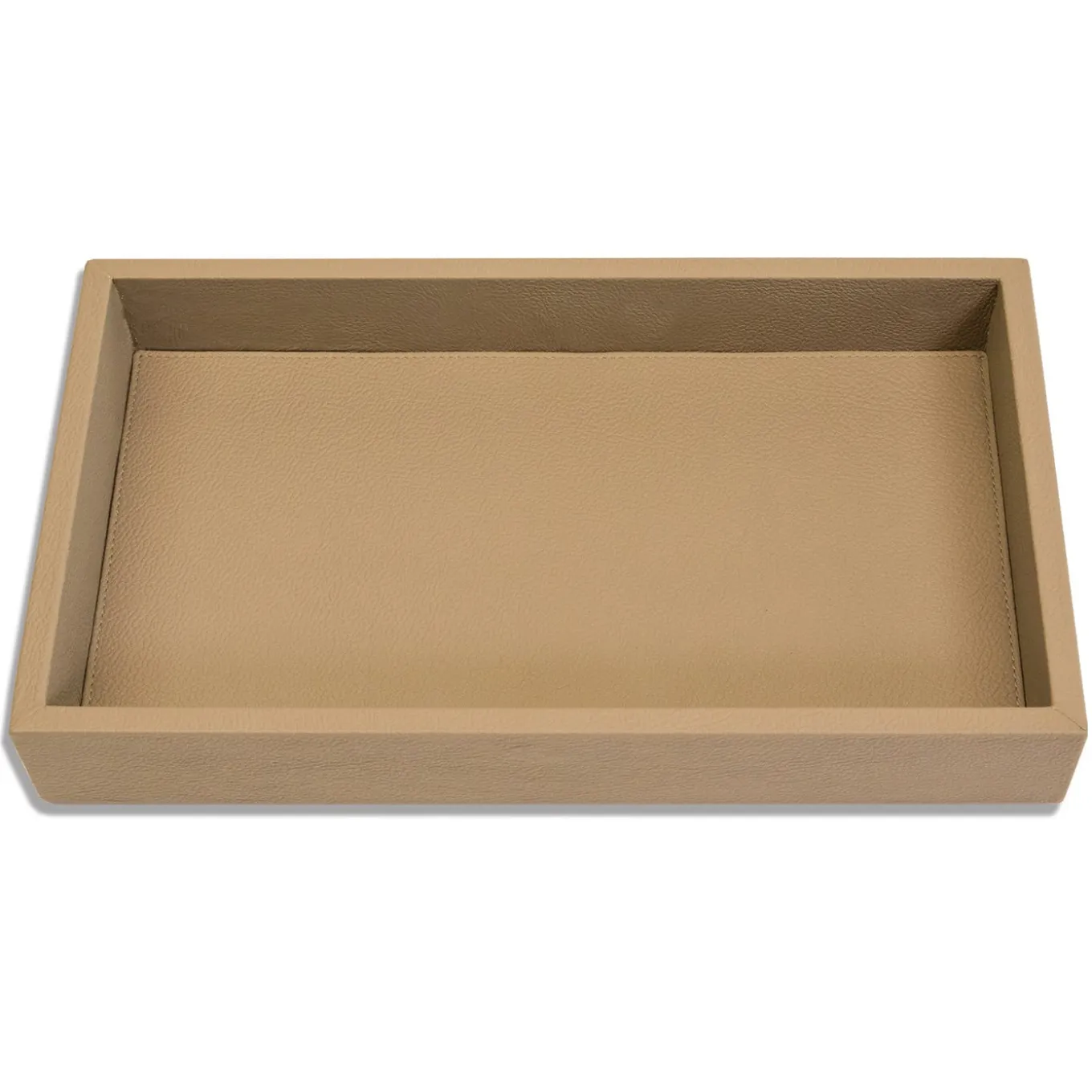 Milano Gray Leather Letter Tray