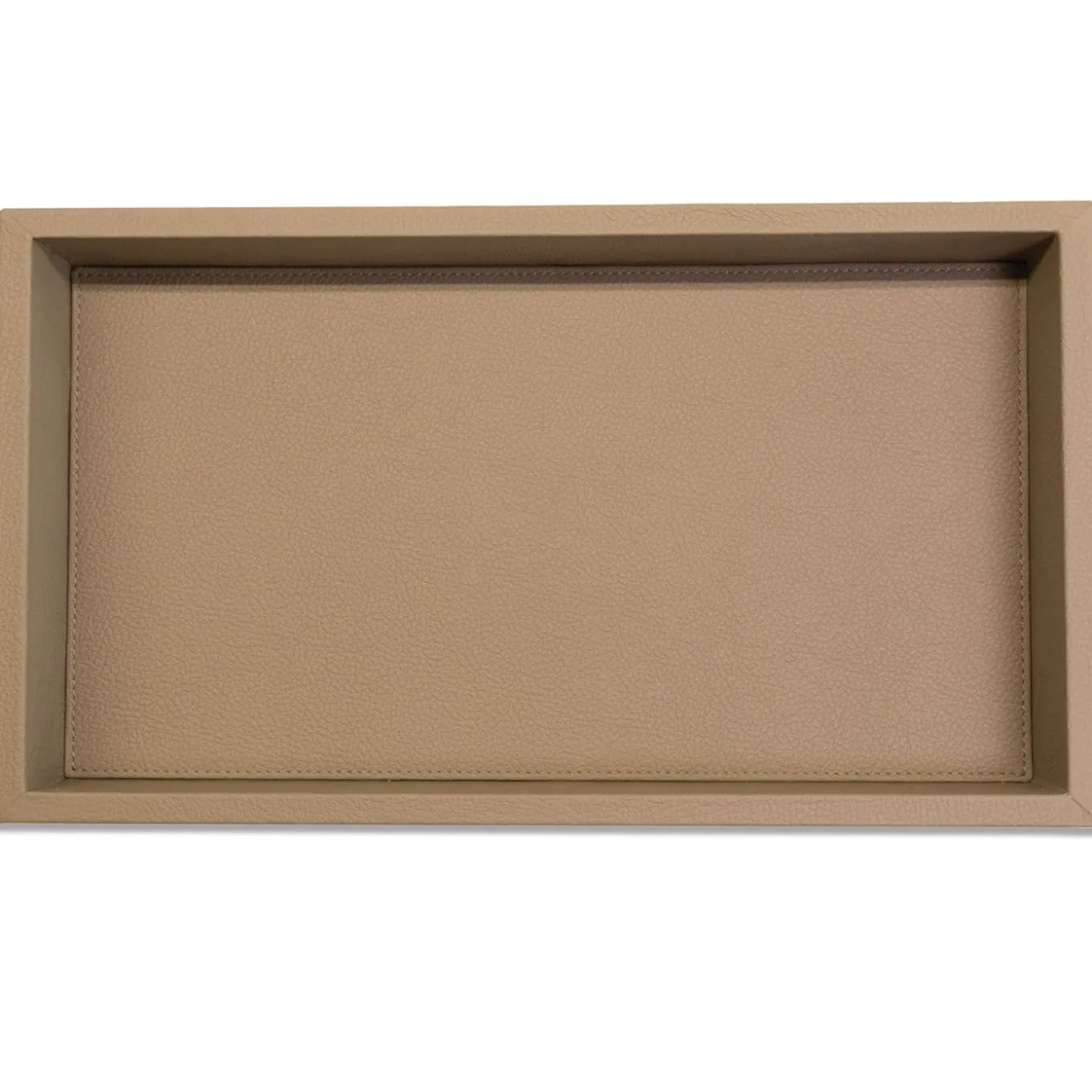 Milano Gray Leather Letter Tray
