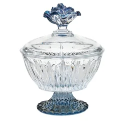 Milano Two-Toned Footed Box with Flower-Shaped Knob #1