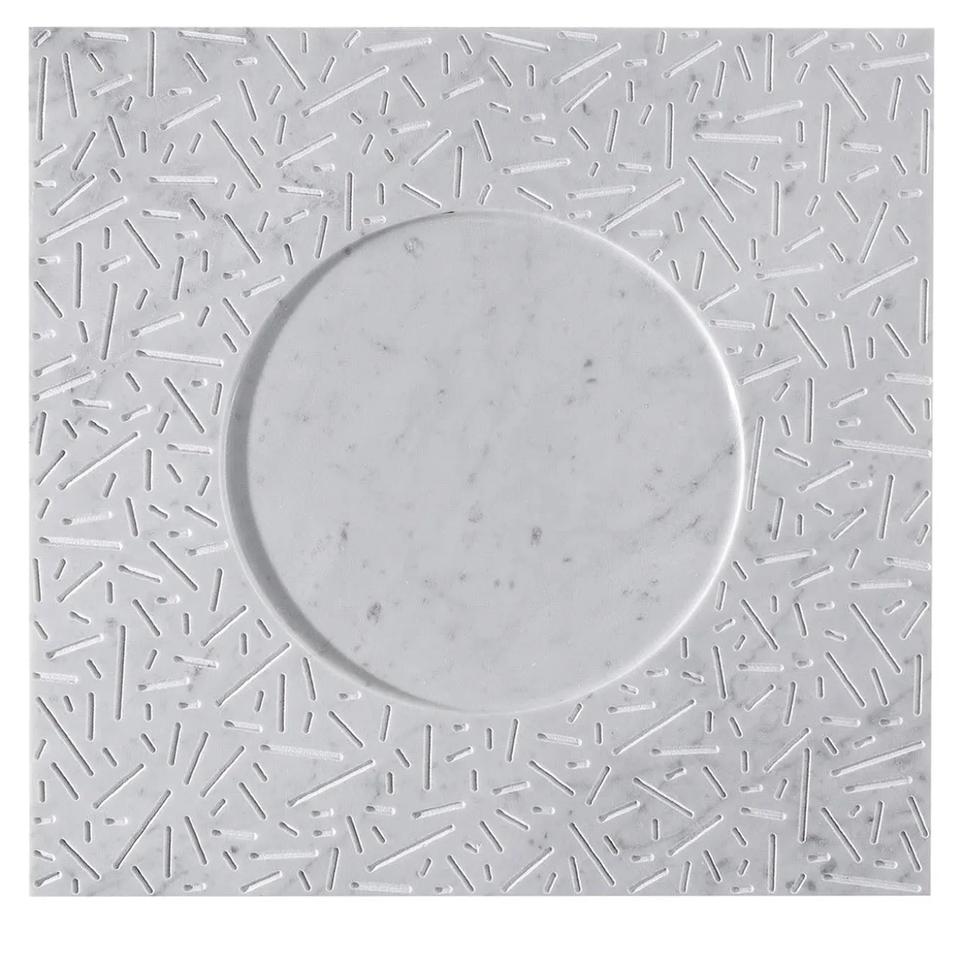 Milano White Carrara Marble Q Plate