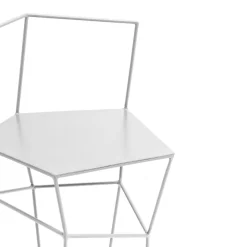 Milk-White Stool with Backrest