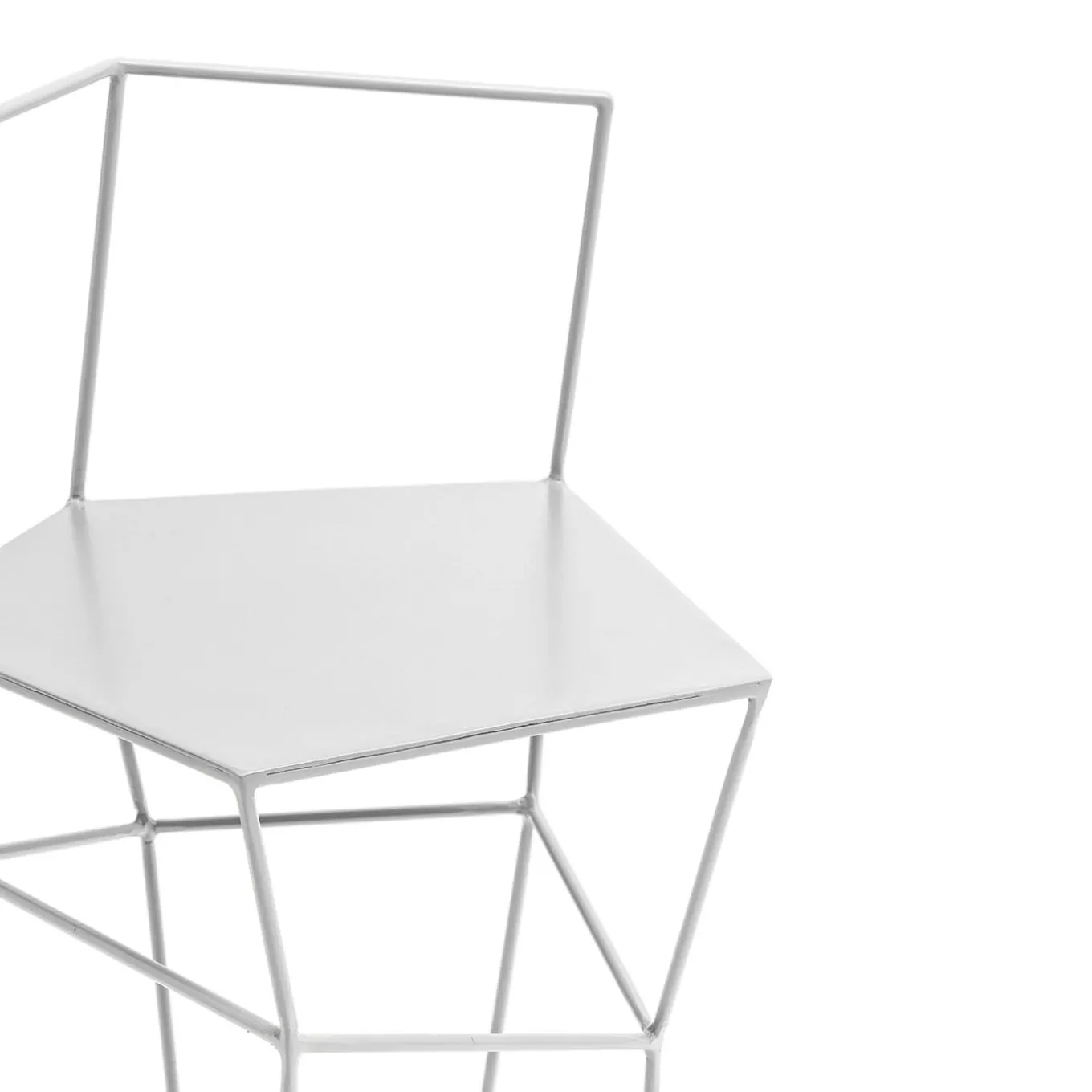 Milk-White Stool with Backrest
