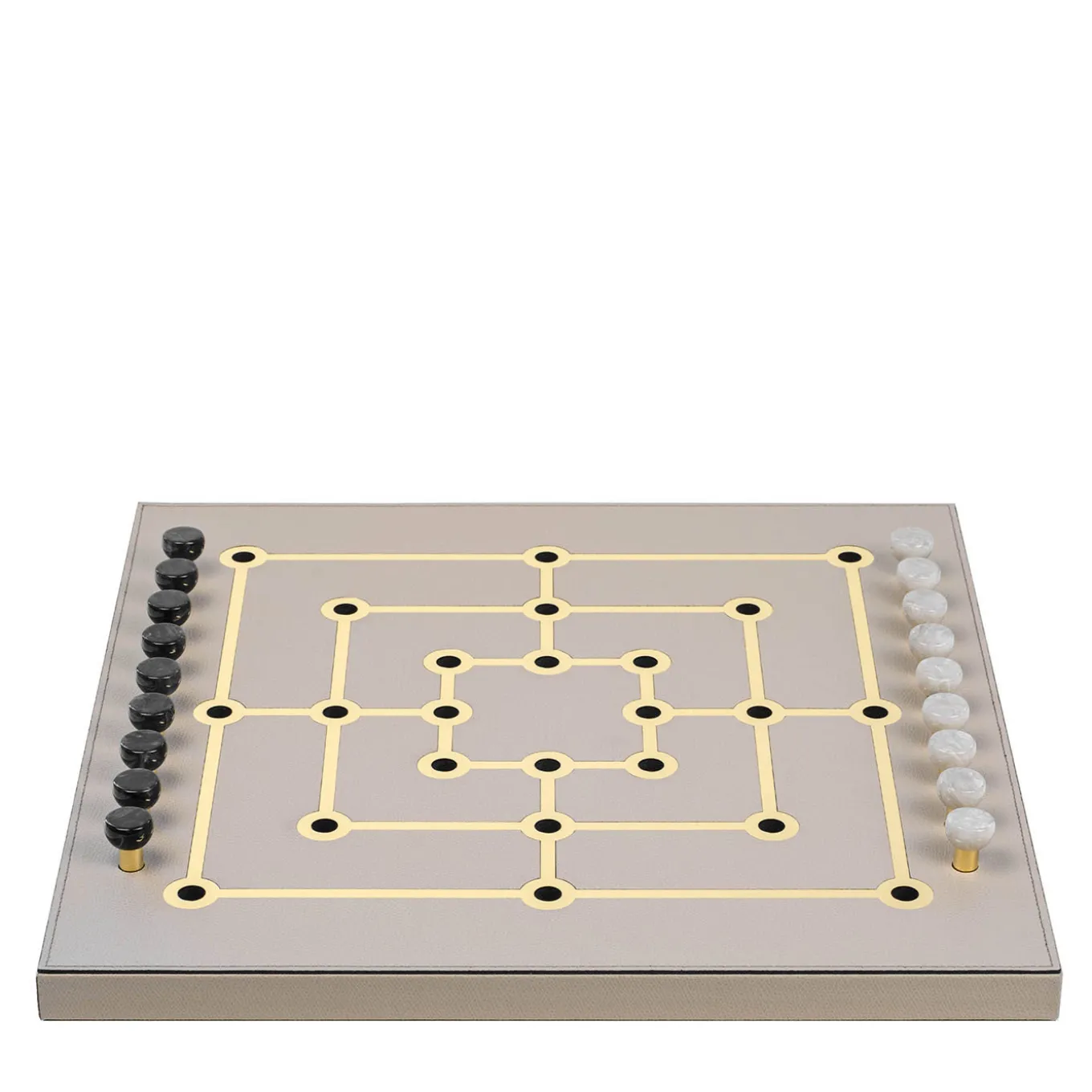 Mill Game Taupe Leather Set