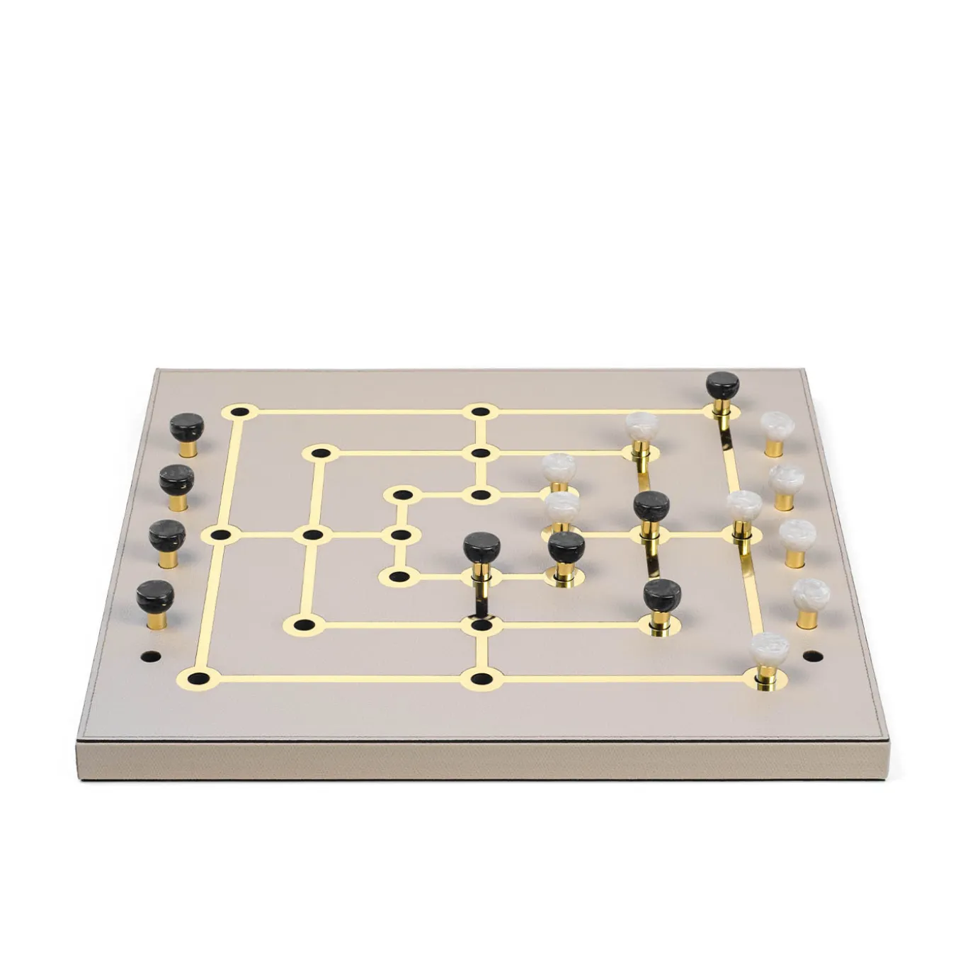 Mill Game Taupe Leather Set