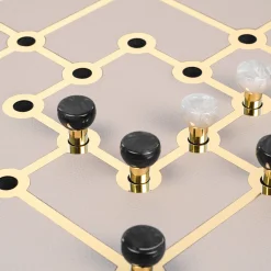 Mill Game Taupe Leather Set