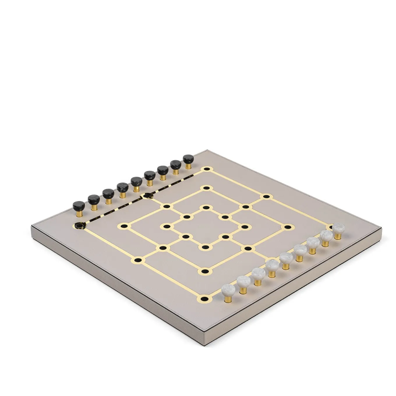 Mill Game Taupe Leather Set