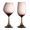 Mille e Una Notte Set of Shiraz and Riesing Gran Cru Pink Wine Glasses by NasonMoretti and Stefano Marcato