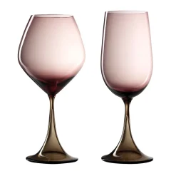 Mille e Una Notte Set of Shiraz and Riesing Gran Cru Pink Wine Glasses by NasonMoretti and Stefano Marcato
