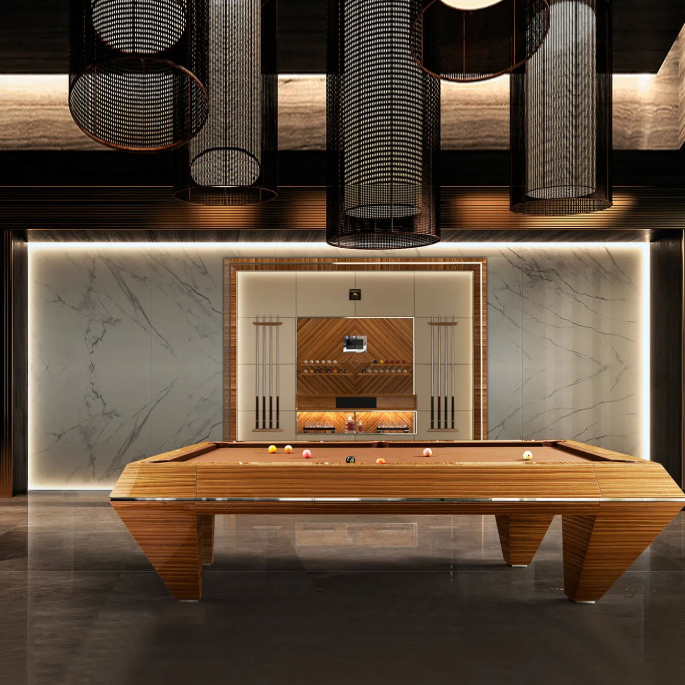 Millennium Zebrano Billiard Pool Table