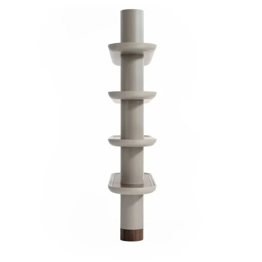 Mina 150 Greige 4-Shelf Bookcase