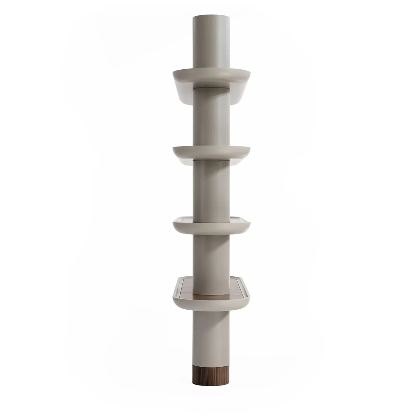 Mina 150 Greige 4-Shelf Bookcase
