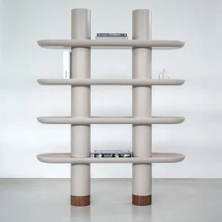 Mina 150 Greige 4-Shelf Bookcase