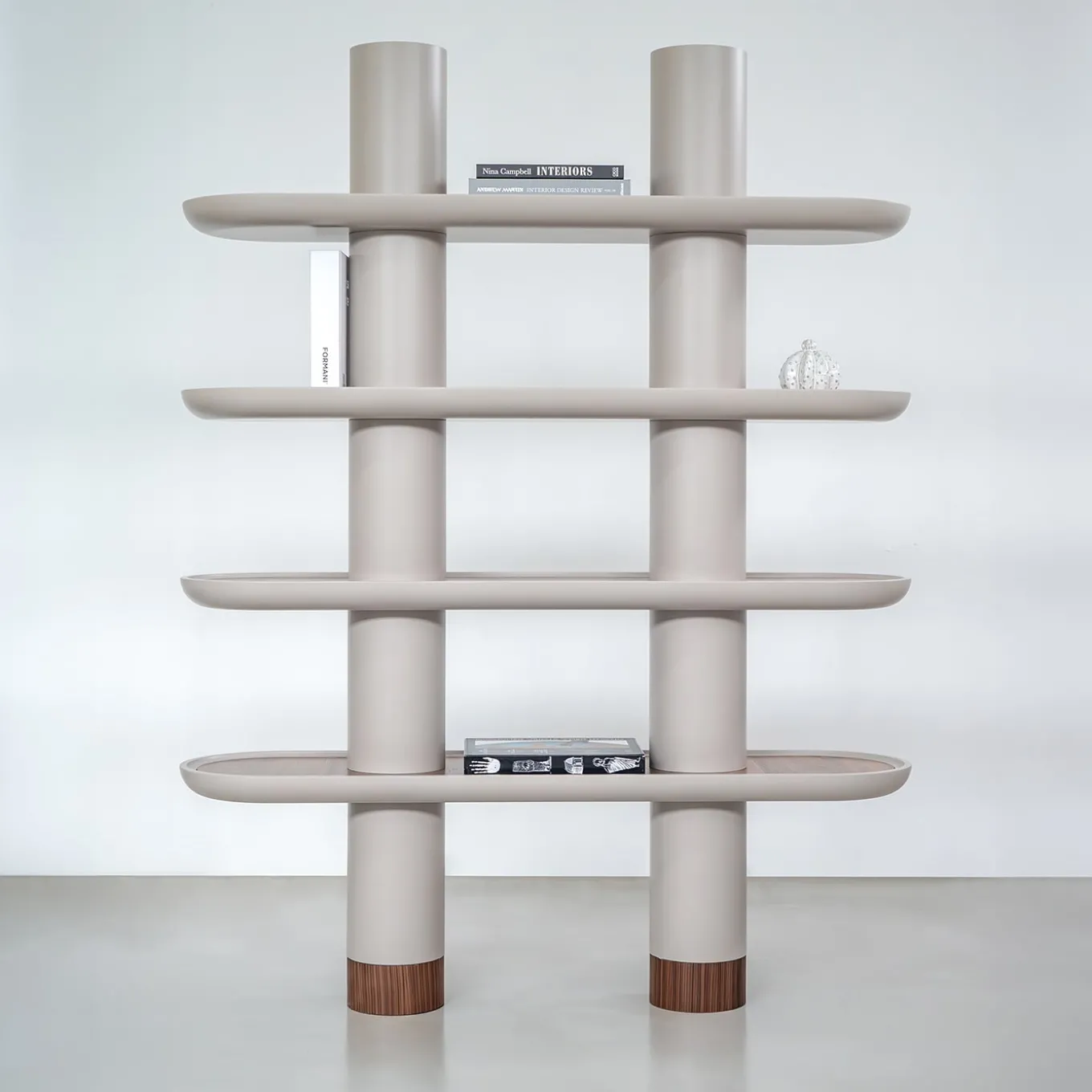 Mina 150 Greige 4-Shelf Bookcase