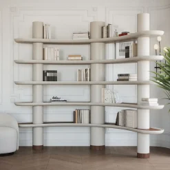 MINA A140 Greige Bookcase
