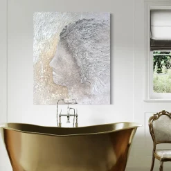 Minerva Beige Textured Resin Painting