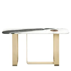 Minerva Dalmata Marble Console with Horn Inlays