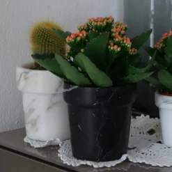 Mini Cactus Vase in Black Marquina Marble
