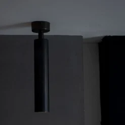 Mini Kyle Pl Black Brass Ceiling Lamp