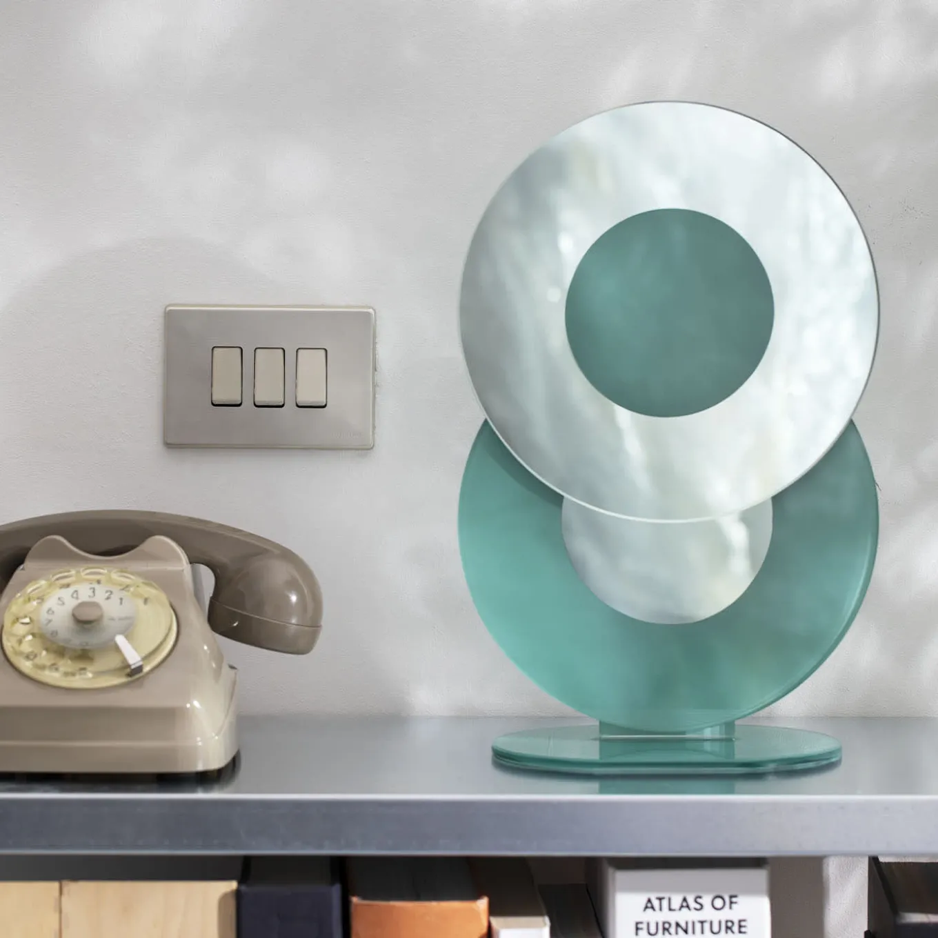 Minima Small Light Blue Table Mirror