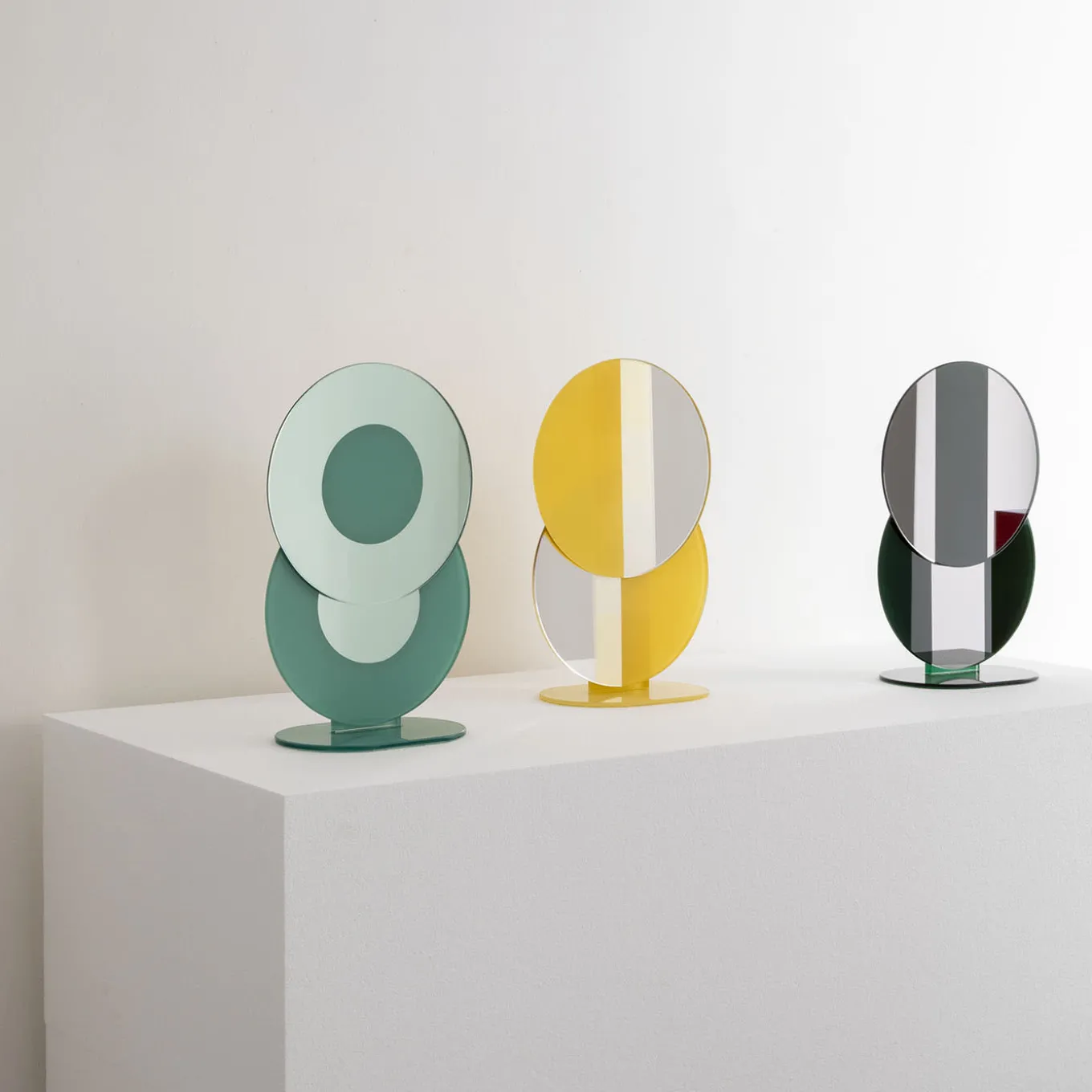 Minima Small Light Blue Table Mirror