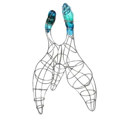 Miss Joushua Metal and Murano Glass Sculpture