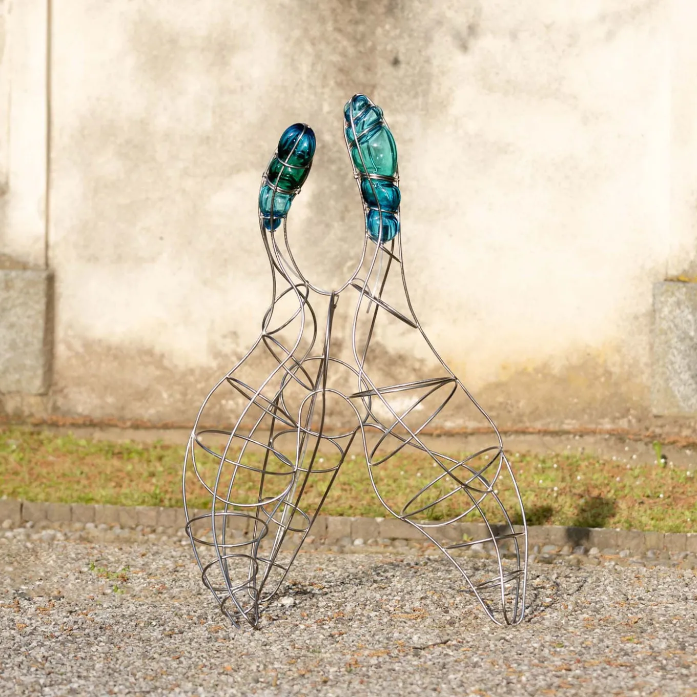 Miss Joushua Metal and Murano Glass Sculpture