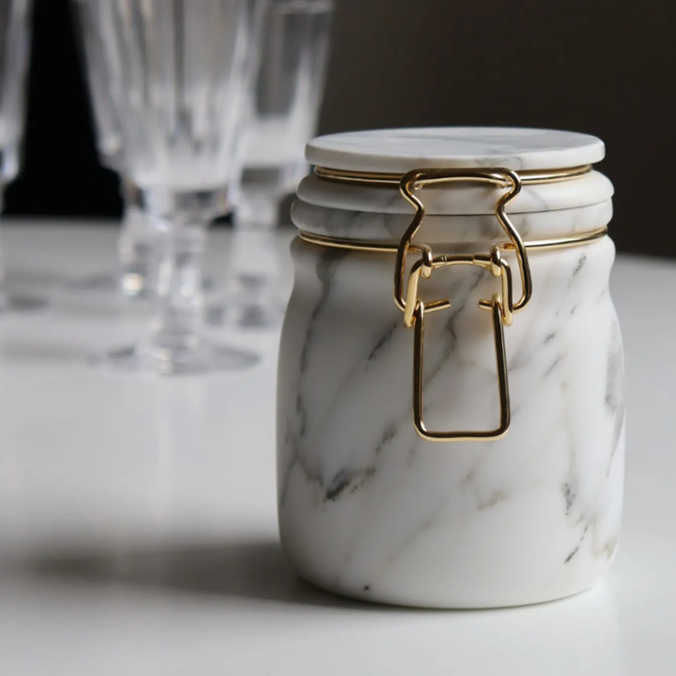 Miss Marble Jar in Calacatta Marble by Lorenza Bozzoli