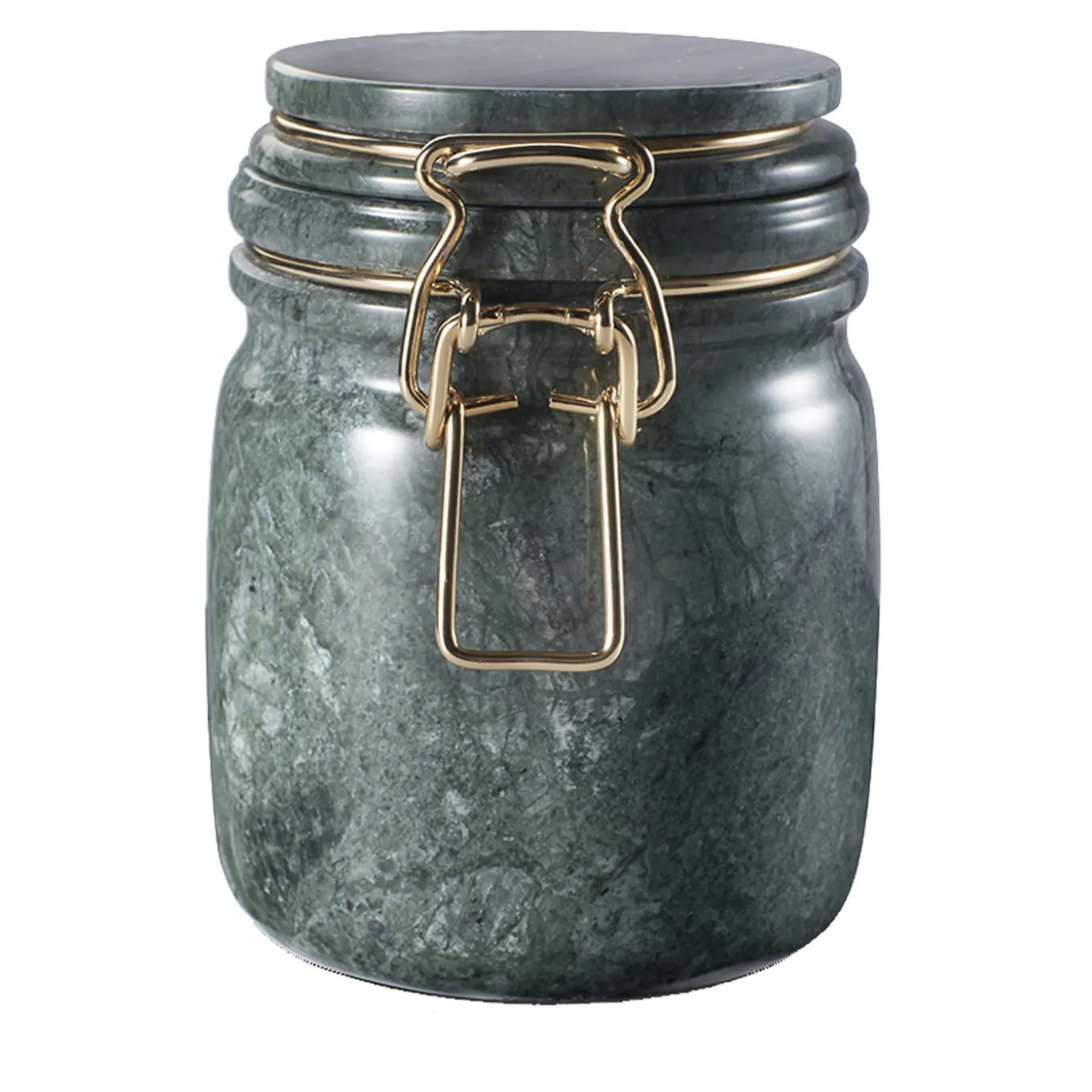 Miss Marble Jar in Green Guatemala Marble by Lorenza Bozzoli