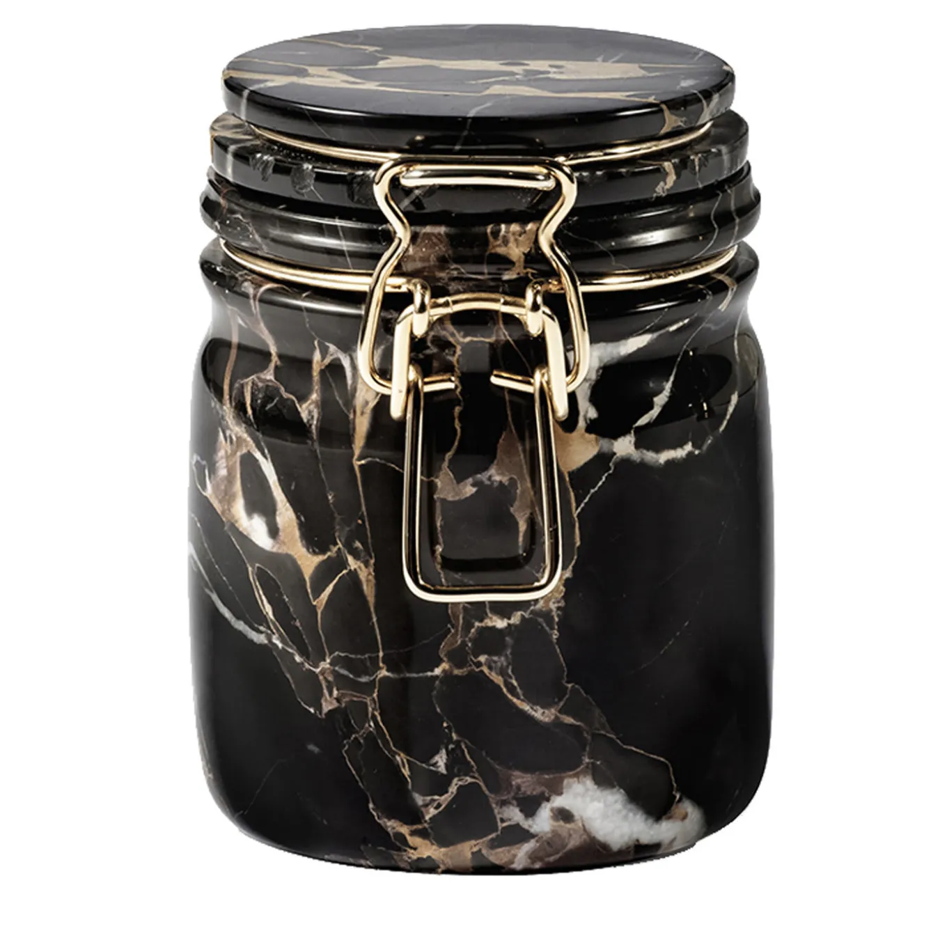 Miss Marble Jar in Portoro Marble by Lorenza Bozzoli