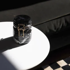 Miss Marble Jar in Portoro Marble by Lorenza Bozzoli