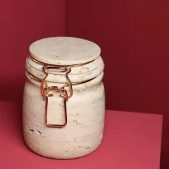 Miss Marble Travertino jar