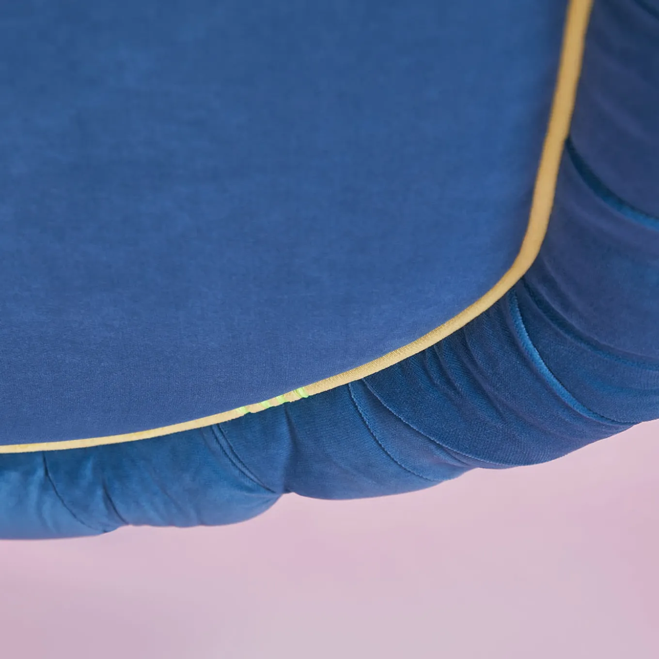 Misstake Button-Tufted Blue Fabric Sofa by Giuseppe Dicecca