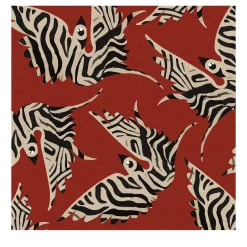 Misteriosa Zebrata Red Wallpaper by Leonardo Dini