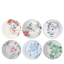 Mix & Match Set of 6 Polychrome Dinner Plates