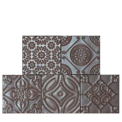 Mix Bronzo Set of 24 Square Tiles