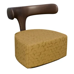 Moby Dick Ash Wood Upholstered Lounge Chair #1