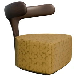 Moby Dick Ash Wood Upholstered Lounge Chair #1