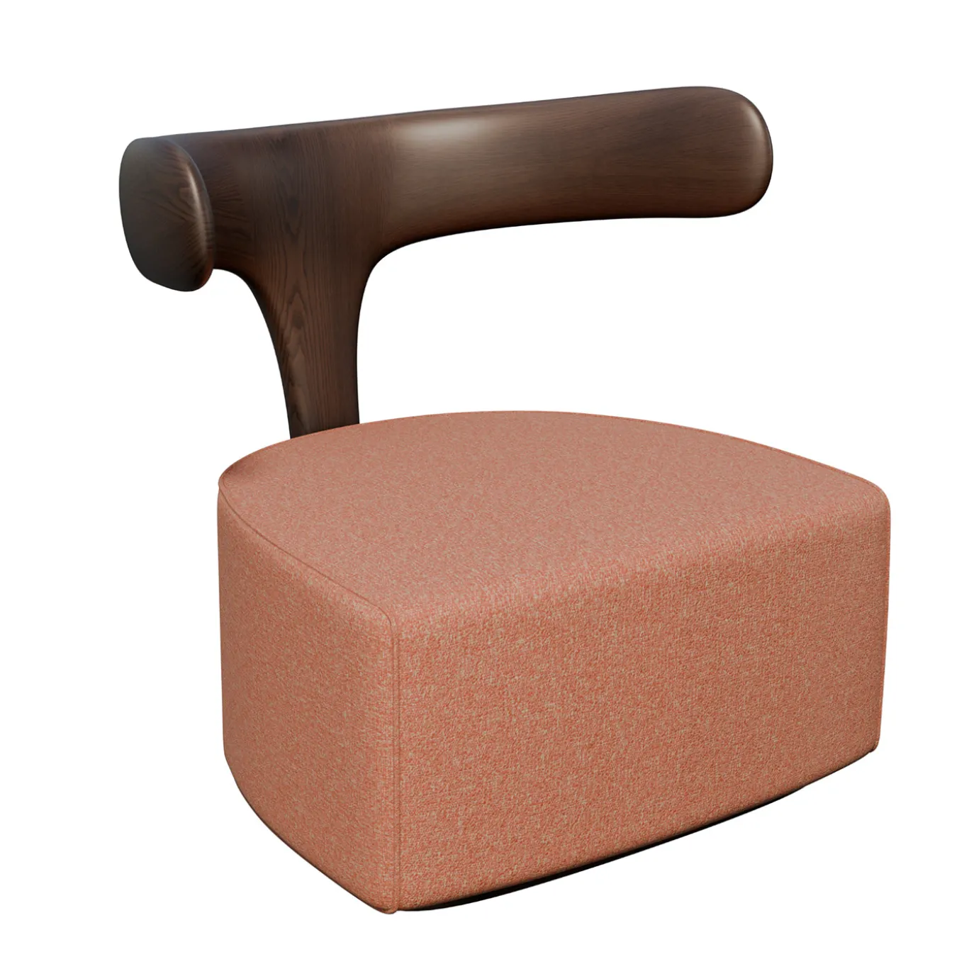 Moby Dick Ash Wood Upholstered Lounge Chair #2